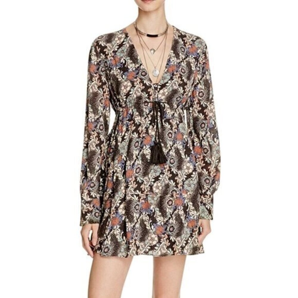 Free People Stealing Fire Henley Dress Size Small